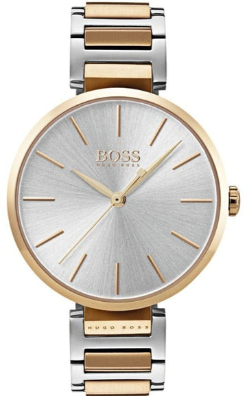 Hugo Boss Allusion Quartz Silver Dial Two Tone Steel Strap Watch For Women - 1502417