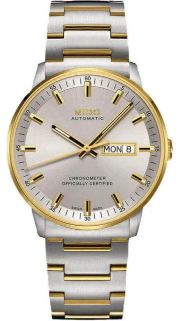 Mido Commander II Automatic Chronometer Silver Dial Two Tone Steel Strap Watch For Men - M021.431.22.071.00