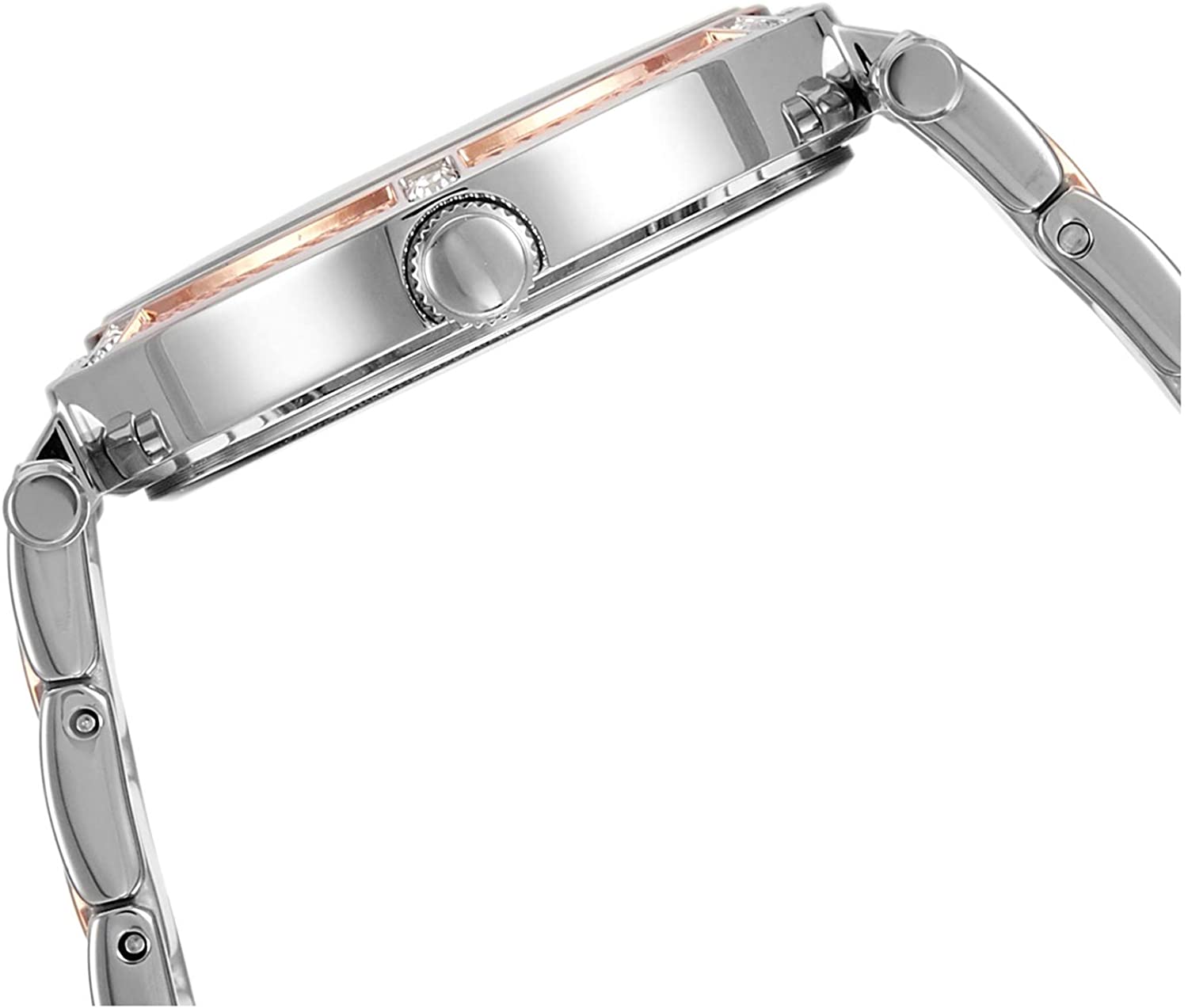 Guess Park Ave Silver Dial Two Tone Steel Strap Watch for Women - W0636L1