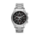 Armani Exchange The Driver Chronograph Black Dial Silver Steel Strap Watch For Men - AX1612