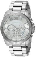 Michael Kors Brecken Chronograph Silver Dial Silver Steel Strap Watch For Women - MK8562