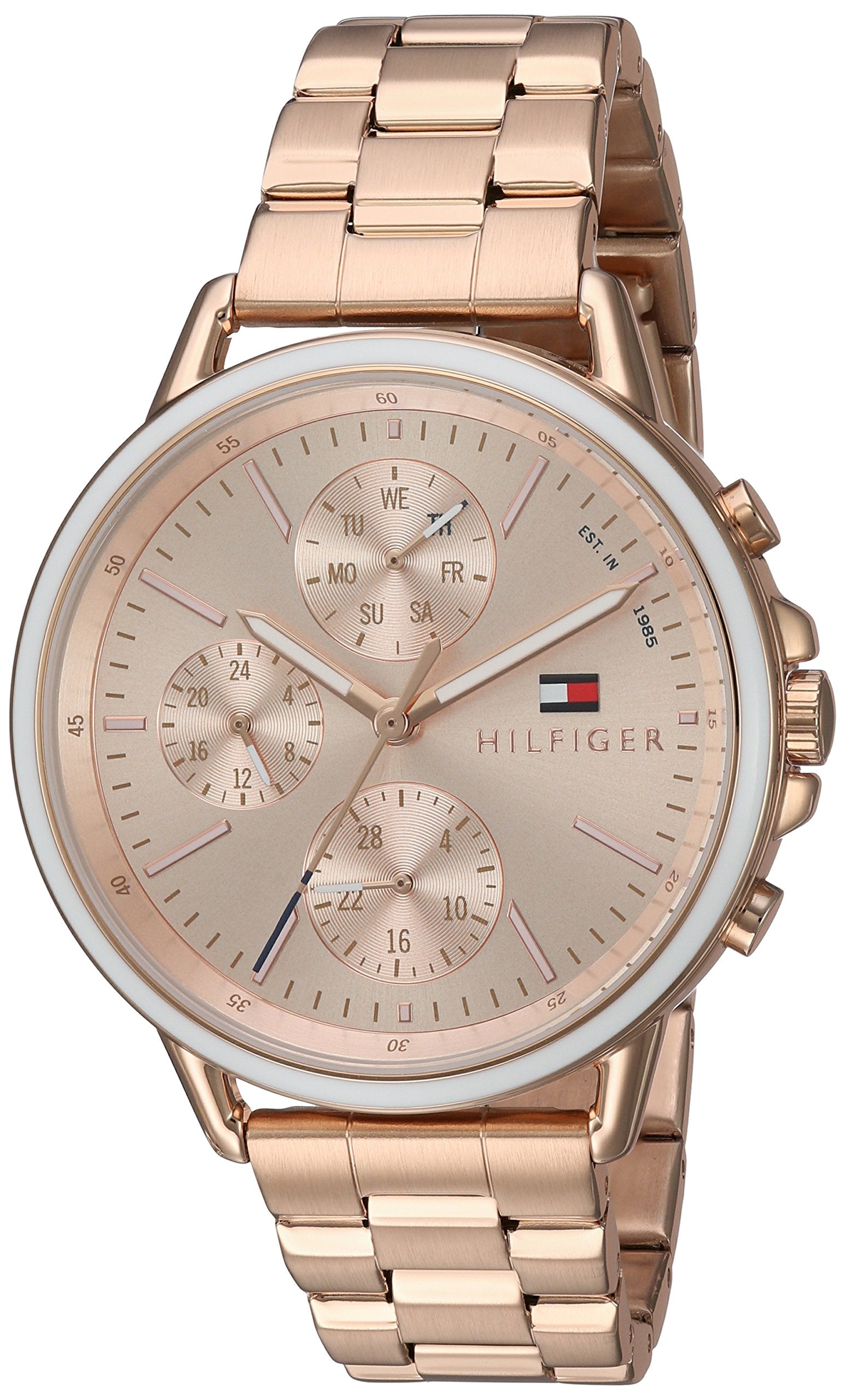 Tommy Hilfiger Carly Rose Gold Dial Rose Gold Stainless Steel Strap Watch for Women - 1781788