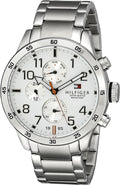 Tommy Hilfiger Trent Multi Function White Dial Silver Steel Strap Watch for Men - 1791140