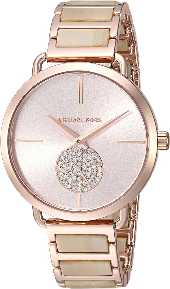 Michael Kors Portia Quartz Rose Gold Dial Rose Gold Steel Strap Watch For Women - MK3678