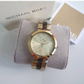 Michael Kors Garner Multifunction Gold Dial Two Tone Steel Strap Watch For Women - MK6471