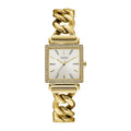 Guess Vanity Diamonds Silver Dial Gold Steel Strap Watch for Women - W1030L2