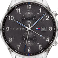 Tommy Hilfiger West Quartz Black Dial Silver Steel Strap Watch For Men - 1791707