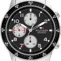 Tommy Hilfiger Jimmy Multifunction Black Dial Silver Steel Strap Watch For Men  - 1791950