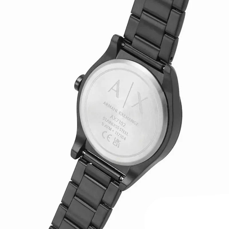 Armani Exchange Nico Analog Black Dial Black Steel Strap Watch For Men - AX7102