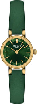 Tissot Lovely Round Mother of Pearl Green Dial Green Leather Strap Watch for Women - T140.009.36.091.00