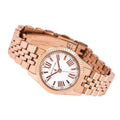 Michael Kors Lexington Quartz White Dial Rose Gold Steel Strap Watch For Women - MK3230