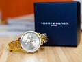 Tommy Hilfiger Madison Quartz Gold Dial Gold Steel Strap Watch For Women - 1782189