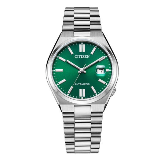 Citizen Tsuyosa Automatic Green Dial Silver Steel Strap Watch For Men - NJ0150-81X