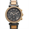 Michael Kors Parker Chronograph Quartz Grey Dial Two Tone Steel Strap Watch For Women - MK6440