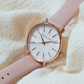 Michael Kors Pyper Quartz White Dial Pink Leather Strap Watch For Women - MK2741