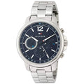 Tommy Hilfiger London Chronograph Quartz Blue Dial Silver Steel Strap Watch for Men - 1791534