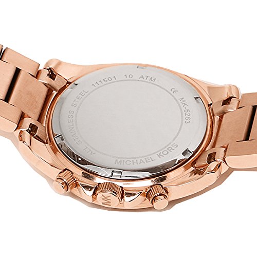 Michael Kors Blair Rose Gold Dial Rose Gold Steel Strap Watch for Women - MK5263