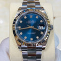 Rolex Datejust 41 Oyster Blue Dial Two Tone Oystersteel & White Gold Strap Watch for Men - M126334-0015