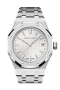 Audemars Piguet Royal Oak 50th Anniversary White Dial Silver Steel Strap Watch for Men - 15550ST.OO.1356ST.01