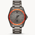 Emporio Armani Sigma Quartz Grey Dial Grey Steel Strap Watch For Men - AR11178