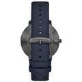 Emporio Armani Modern Slim Analog Silver Dial Blue Leather Strap Watch For Men - AR11214