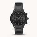 Emporio Armani Mario Chronograph Black Dial Black Steel Strap Watch For Men - AR11242