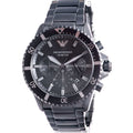 Emporio Armani Diver Chronograph Black Dial Black Steel Strap Watch For Men - AR11363