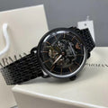 Emporio Armani Automatic Multifunction Black Dial Black Mesh Bracelet Watch For Men - AR60025