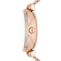 Emporio Armani Meccanico Automatic White Dial Rose Gold Mesh Strap Watch For Women - AR60063