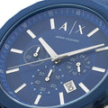 Armani Exchange Outerbanks Chronograph Blue Dial Blue Silicone Strap Watch For Men - AX1327