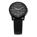 Armani Exchange Outerbanks Chronograph Black Dial Black Silicone Strap Watch For Men - AX1326