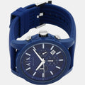 Armani Exchange Outerbanks Chronograph Blue Dial Blue Silicone Strap Watch For Men - AX1327