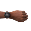 Armani Exchange Outerbanks Chronograph Black Dial Brown Leather Strap Watch For Men - AX1732