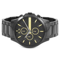 Armani Exchange Hampton Chronograph Black Dial Black Steel Strap Watch For Men - AX2164