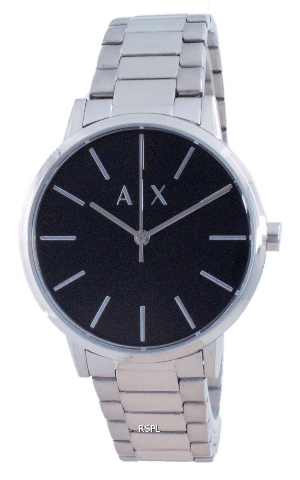 Armani Exchange Cayde Analog Black Dial Silver Steel Strap Watch For Men - AX2700