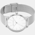 Armani Exchange Lola Analog Silver Dial Silver Mesh Strap Watch For Women - AX5535