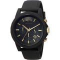 Armani Exchange Outerbanks Chronograph Black Dial Black Steel Strap Watch For Men - AX7105