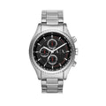 Armani Exchange The Driver Chronograph Black Dial Silver Steel Strap Watch For Men - AX1612