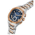 Guess Headliner Multifunction Blue Dial Two Tone Steel Strap Watch For Men - GW0572G4