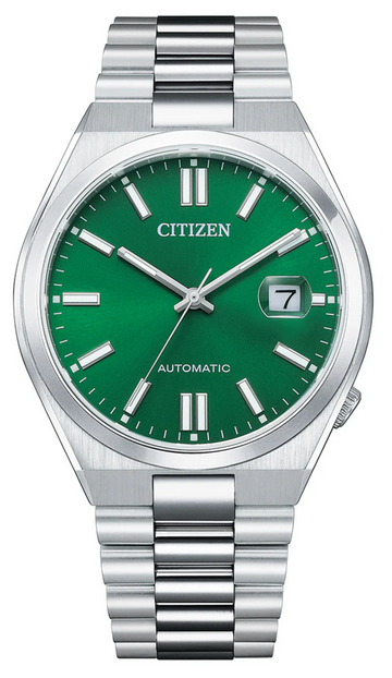 Citizen Tsuyosa Automatic Green Dial Silver Steel Strap Watch For Men - NJ0150-81X