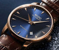 Mido Baroncelli III Automatic Blue Dial Brown Leather Strap Watch For Men - M8600.3.15.8