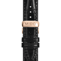 Mido Baroncelli III Automatic Grey Dial Black Leather Strap Watch For Men - M8600.3.13.4