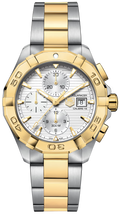 Tag Heuer Aquaracer Automatic White Dial Two Tone Steel Strap Watch for Men - CAY2121.BB0923