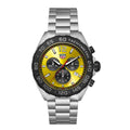 Tag Heuer Formula 1 Quartz Chronograph Yellow Dial Silver Steel Strap Watch for Men - CAZ101AM.BA0842