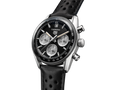 Tag Heuer Carrera Automatic Chronograph Black Dial Black Leather Strap Watch for Men - CBS2210.FC6534