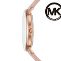 Michael Kors Pyper Quartz White Dial Pink Leather Strap Watch For Women - MK2741