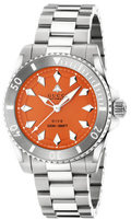 Gucci Dive Automatic Orange Dial Silver Steel Strap Watch for Men - YA136355