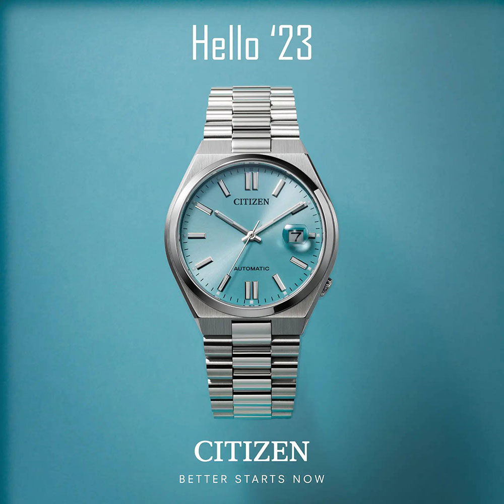 Citizen Tsuyosa Automatic Turquoise Dial Silver Steel Strap Watch For Men - NJ0151-88M