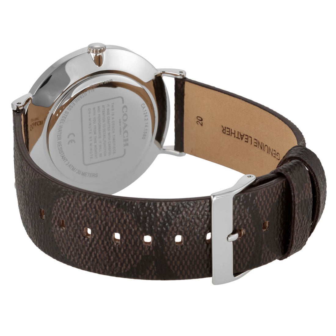 Coach Charles Black Dial Brown Leather Strap Watch for Women - 14602156