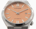 Citizen Tsuyosa Salmon Orange Dial Silver Steel Strap Watch For Men - NJ0159-86Z